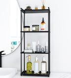 VOTZAAQ Matte Black 4 Tier Bathroom Organizer Countertop, Stainless Steel Perfume Tray and Vanity Countertop Shelf, Makeup Skin Care Bathroom Organizers and Storage for Dresser, Kitchen - Image 2