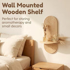 Boho Wall Shelf Set of 2, Wooden Arched wall Shelves for Plants & Decor - Image 6