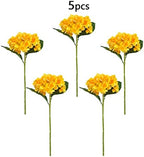 6Pcs 18" Yellow Silk Hydrangea Artificial Flowers - Image 3