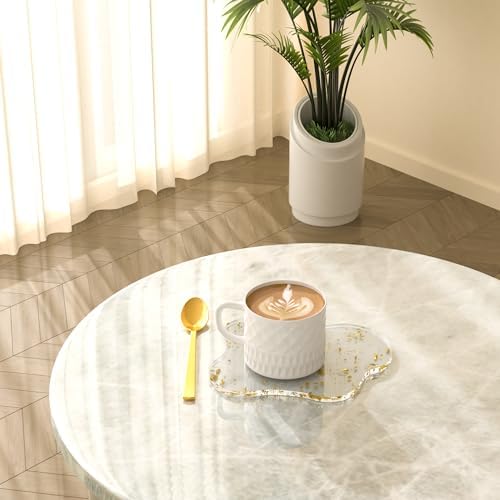 Acrylic Coaster Decorative Plates, Irregular Bar Drink Coaster, Clear Cloud Shape Coffee Cup Coaster, Perfect for Tabletop Protection and Accessories Display.(Gold) - Image 3
