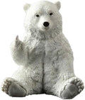 Polar Bear Middle Finger Figurine, Hilarious Funny Resin Bear Statue by JFSM+INC.