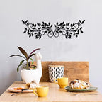 ESTART 2 Pcs Metal Tree Leaf Wall Art Vine Branch Decor, Black - Image 4