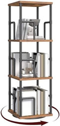 MAHANCRIS 3-Tier Rotating Bookshelf, Freestanding Corner Bookshelf, 360° by MAHANCRIS