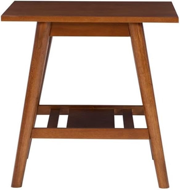 Linon Samantha Mid-Century Modern Living Room Wood Single Shelf End Table in - Image 3