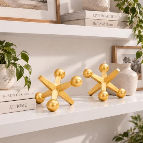 4 Inch Gold Jacks Decor Set of 2 - Image 7