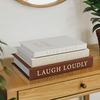 Aesthetic Decorative Books, Set of 3 Linen Faux Books for Decoration - Image 4
