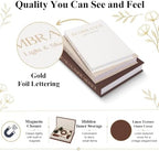 Emibele 3 Pack Fake Linen Book Storage Boxes Modern Home Shelf Table Decor - Image 3