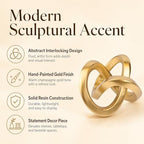 Gold Knot Decor for Coffee Table Book,Chain Link Decor for Bookshelf Entry Table TV Stand,Knot Sculpture for Home Living Room,Accent Decoracions para sala,adornos para sala Modernos - Image 3