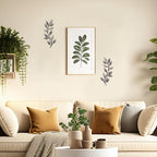 Zhengmy 2 Pcs Metal Leaf Wall Art Vine Branch Decor,Vintage Brown - Image 4