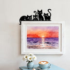 CUTHOLLOW Cute Cats Door Topper Sign Metal Wall Art Decor - Image 5