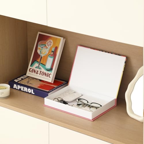 Aesthetic Decorative Books,Set of 3 Fake Books Storage Box(Pink) - Image 3