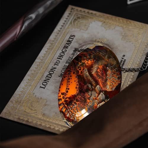 ACOCOFE Dragons Egg, Crystal Lave Dragon Egg with Luminous Base, Handmade Resin Sculpture - Gift for Christmas, Birthdays, Graduation, Holidays, Back to School (Red with Base) - Image 4