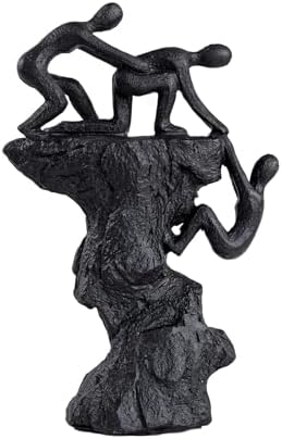 Hebdids - Abstract Wall-Climbing Sculpture in Matte Black,Living Room and Office Dynamic Climbing Wall Character Decoration, Black Statue, 8.27 x 5.12 x 1.97inches Elegant Black Home Decoration Gift by Hebdids