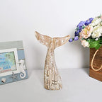Rustic Wood Whale Tail Decor Nautical Tabletop Decor Beach Coastal Themed - Image 2