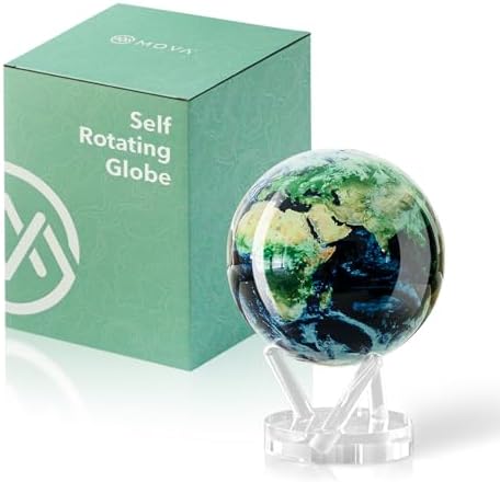 MOVA Self Rotating Globe, Earth with Clouds Signature (6") by MOVAGlobes