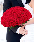 Coferset 50pcs Velvet Artificial Roses Flowers in Bulk,Red - Image 5