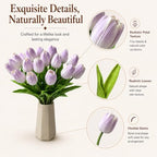 Mandy's 20pcs Artificial Light Purple Tulips - Image 4