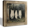 Funny Ghosts Wood Plaque Sign, Halloween Entryway Art Decor 35 by XJCUG
