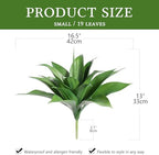 Agave Plant Artificial Faux Agave Plant 16.5In (Light Green) 2Pack - Image 2