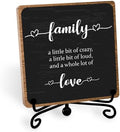 Farmhouse Decor Sign, Home Plaque Wooden with Stand, Housewarming Gifts for Women Men Family, Table Desk Cubicles Accessories for Living Room Bedroom Home Decorations by Toerifer
