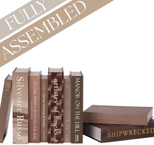 9 Faux Books with Hidden Storage (Earth), Vintage Books, Secret Storage, Bookshelf Decor, Coffee Table Storage, Home Staging Accessory, Brown Home Decor - Image 2