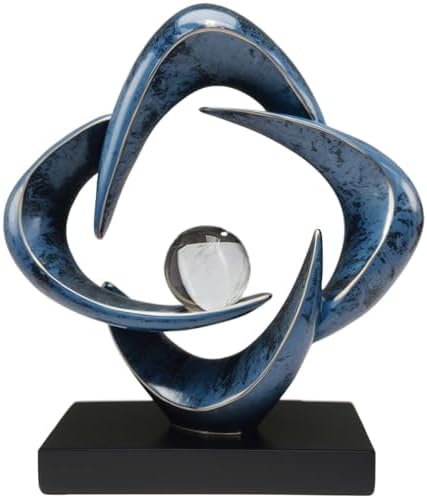 Abstract Sculpture Art Home Decor Accents Modern Decorative Objects for Living Room Shelf Coffee Table TV Stand Cabinet Office Decor Accents (Blue) by Unknown