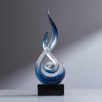 Modern Abstract Art Table Decoration,Resin Flame Statue Modern Centerpiece Ornaments for Living Room Great Gift Idea Home Decor,Collectibles (Bule) - Image 6