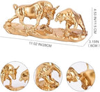 Bull and Bear Statue - Wall Street Bull Decor, Stock Market Gifts - Image 3