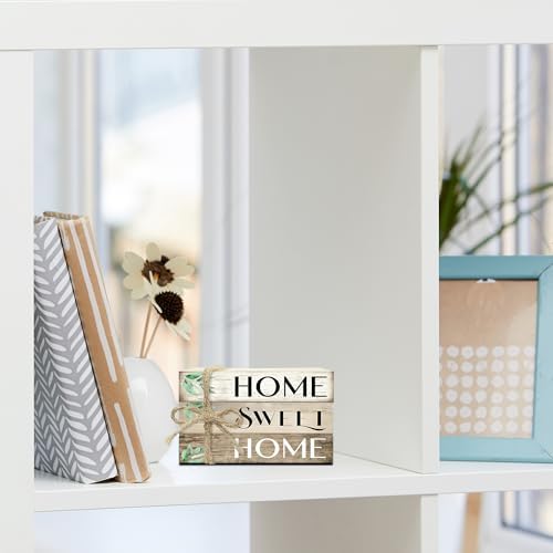 Mini Decorative Books For Home Decor, Small Wood Book Stack For Table Decor, Home Decor Book For Living Room Mantel, Farmhouse Stacked Books Decorative（L37） - Image 4