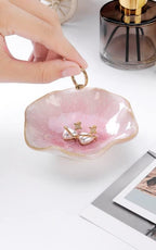 2PCS Lotus Leaf Shape Ring Holder Dish, Small Key Bowl, Ceramic Trinket Tray Jewelry Dish Organizing Necklace Earrings for Mom Friend Sister, All Jewelries Are NOT Included.Pink+Light Green.… - Image 7