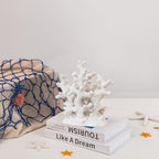 7.1" H White Coral Decor, Resin Statue, Nautical Decorations for Home, Bedroom, Bathroom, Living Room, Beach/Coastal/Ocean Themed Cabinet Shelf Tabletop Decor - Image 2