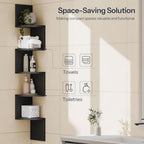 HOOBRO Corner Shelf Wall-Mounted, Set of 2 Floating Corner Shelves for Wall - Image 6