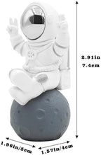 Oooct Astronaut Statue Decor, Resin Silver Spaceman Figurine Decorations, Cute Mini Space Figure Ornament, Abstract Aesthetic Decorative Sculpture for Home Office Desk Shelf Tabletop - 2.9 Inch - Image 2