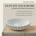 OAKOA White Decorative Bowl - Catch All Bowl - Scalloped Bowl - Ruffle Bowl - Image 3