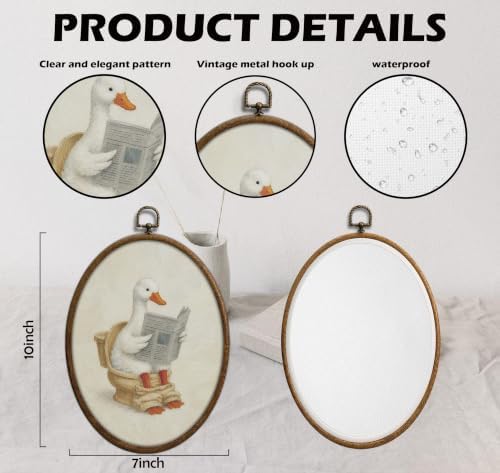 Funny Goose Bathroom Wall Art, Whimsical Goose Bathroom Decor, Waterproof - Image 2