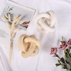 Wood Knot Chain Link Decor - 3 Link Boho Wooden Hand Carved Decorative Wooden Links Knots for Coffee Table Entryway Modern Farmhouse Shelf Decoration - Image 6