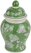 Creative Co-Op Decorative Ceramic Ginger Jar with Domed Lid, Green by Unknown