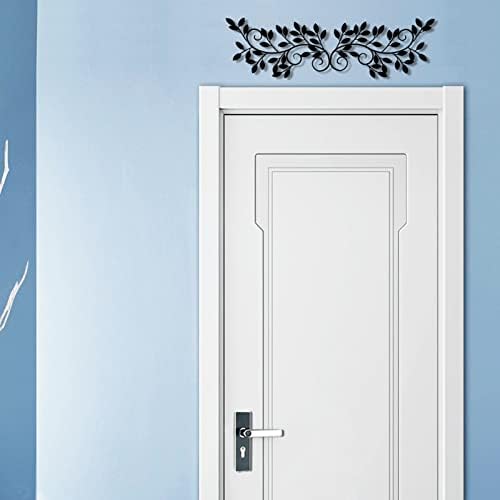 ESTART 2 Pcs Metal Tree Leaf Wall Art Vine Branch Decor, Black - Image 6