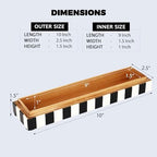 Handicrafts Home Black Decorative Jewelery Storage Box with Lid, 10x2.5x1.5 - Image 2