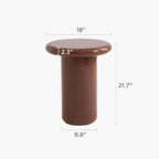 Acanva Modern End Tables with High Glossy Finish, Curved Edges, Accent Center - Image 2