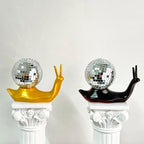 White Disco Snail Decor, Disco Ball Funky Shelf Accent, Retro Home Decor - Image 5