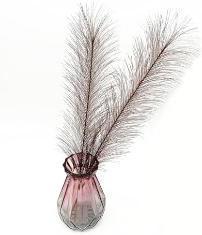 Faux Pampas Grass Artificial Fluffy Flowers Brown - 17 Inch 30 Stems, Vase Filler Plant Wedding Home Decor Fake Pampas Grass Stem Floral Plants for Wedding Party Christmas DIY Boho Decorations Coffee - Image 3