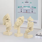 prosfalt 3 Pcs Thinker Statue, Silence is Gold Abstract Art Figurine - Image 4