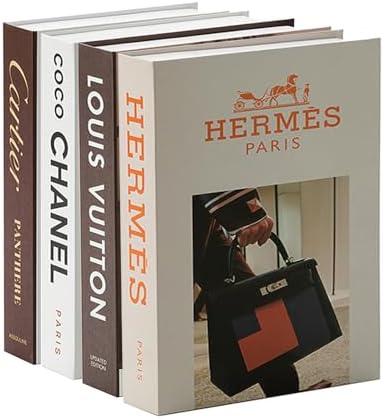 Decorative Books for Home Decor, Set of 4 Stylish Fake Books of Room Books Decor Aesthetic for Coffee Table Decor, Living Room, Table, Shelf Decor, Modern Hardcover Stacked Display Faux Books by TWOWT