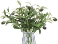 10pcs 10” Faux Olive Leaves Stems Artificial Branches for Vases by Erlandens