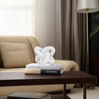 White knot sculpture, three-knot sculpture white home decor accent, suitable for rustic-style coffee table stands, living room TV cabinets, dining tables, entryway shelves, and small decorations. - Image 5