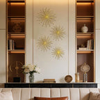 Shimeyao 4 Pcs Gold Starburst Wall Decor, Metal Spike with Orb Wall Art - Image 6