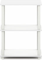 Furinno Turn-N-Tube Storage Shelves, 3-Tier Book Shelf, Corner Shelf, Toolless - Image 4