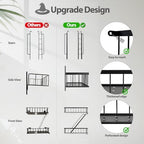 SweetSage Fire Escape Wall Shelf 4 Tier - NYC Decorative Floating Shelf Black Metal Book Shelves for Home Office Apartment Organizer and Display - Image 5