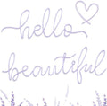Hicarer Metal Hello Beautiful Wall Art Minimalist Wall Decor, Purple by Hicarer